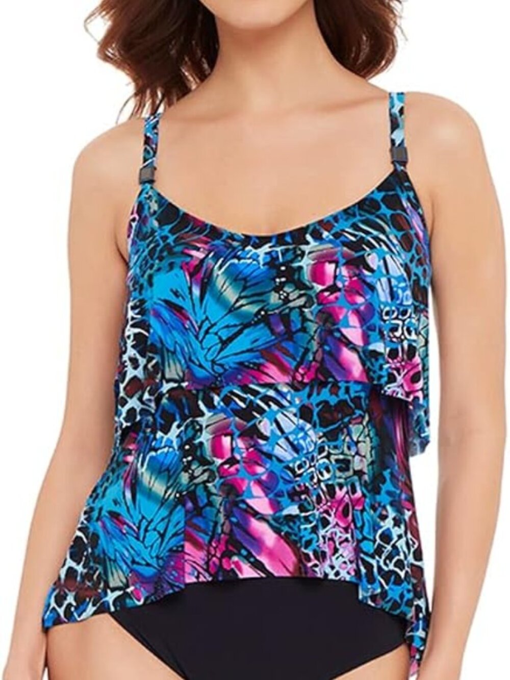 Magicsuit 'Grace-Social Butterfly ' Tiered Tankini Swimsuit Top, Multicolor